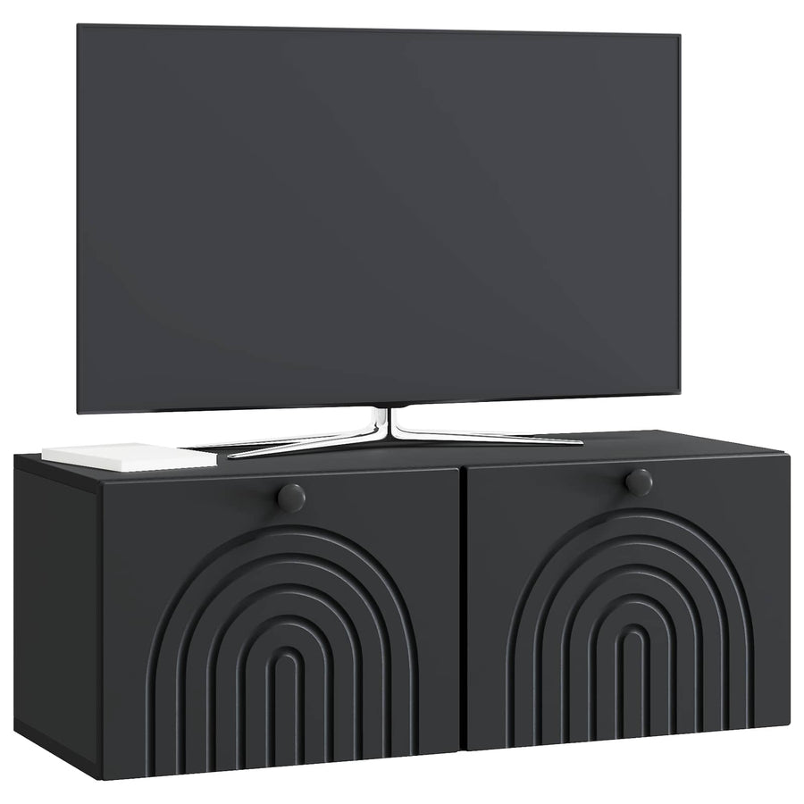 Wandbeugel TV-kast Zwart 78,5 x 31 x 30 cm Bewerkt hout