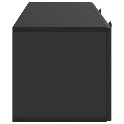 Wandbeugel TV-kast Zwart 78,5 x 31 x 30 cm Bewerkt hout
