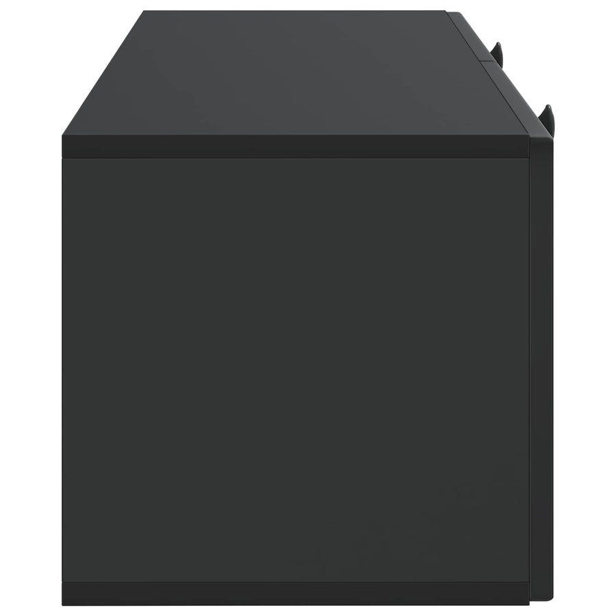 Wandbeugel TV-kast Zwart 78,5 x 31 x 30 cm Bewerkt hout