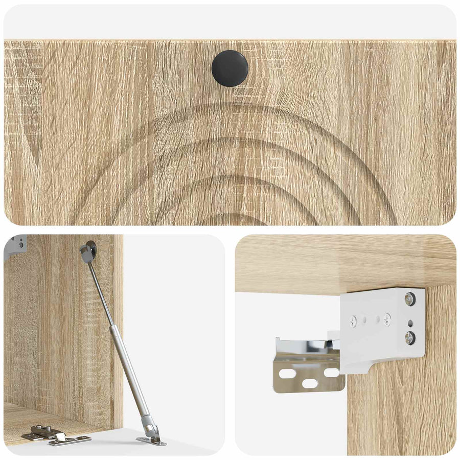 Wandbeugel TV-kast Sonoma Eiken 78,5 x 31 x 30 cm Bewerkt hout