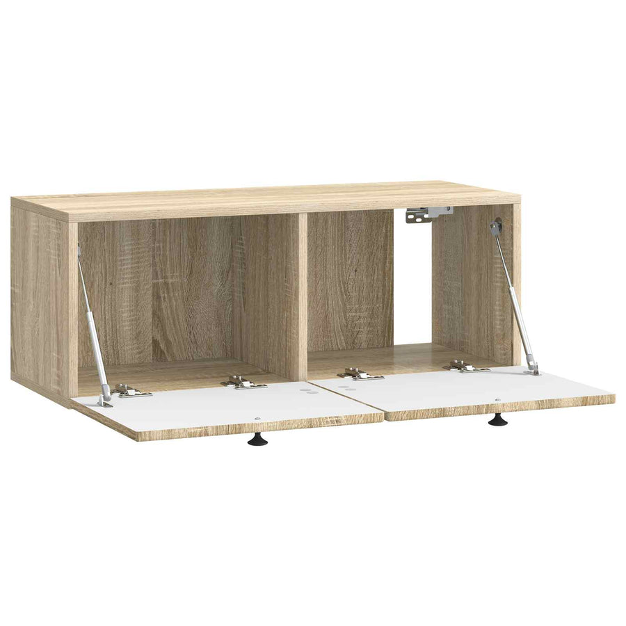 Wandbeugel TV-kast Sonoma Eiken 78,5 x 31 x 30 cm Bewerkt hout