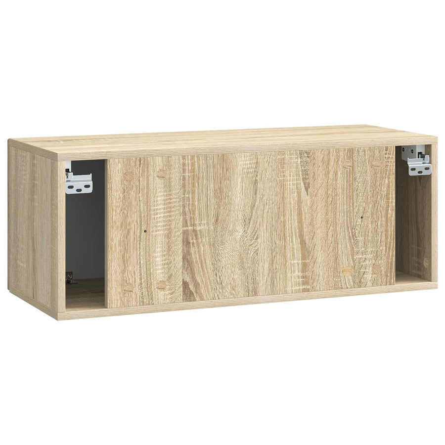 Wandbeugel TV-kast Sonoma Eiken 78,5 x 31 x 30 cm Bewerkt hout