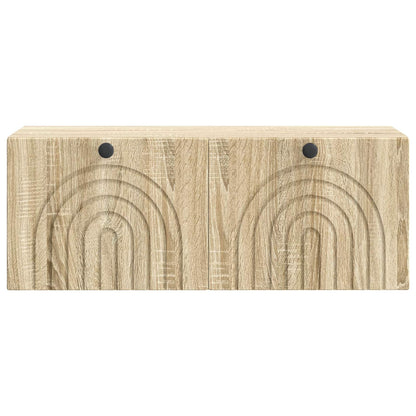 Wandbeugel TV-kast Sonoma Eiken 78,5 x 31 x 30 cm Bewerkt hout