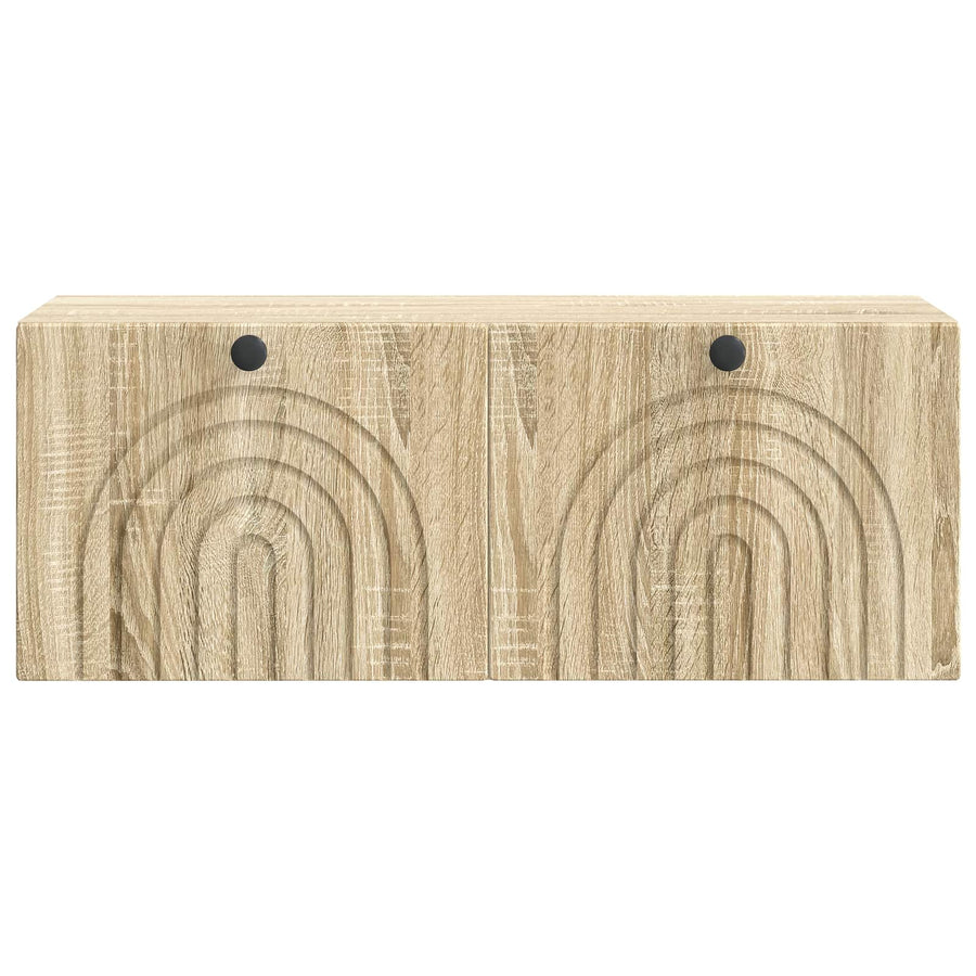 Wandbeugel TV-kast Sonoma Eiken 78,5 x 31 x 30 cm Bewerkt hout