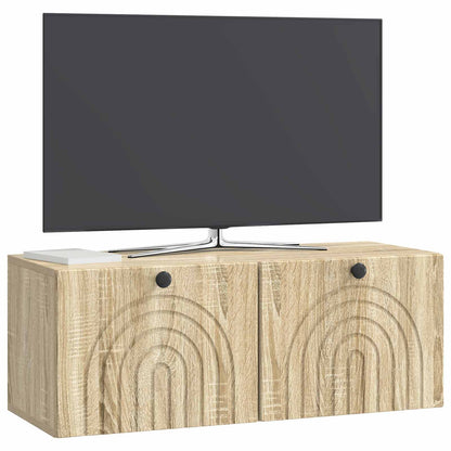 Wandbeugel TV-kast Sonoma Eiken 78,5 x 31 x 30 cm Bewerkt hout