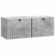 Wandkast TV 78,5x31x30 cm bewerkt hout betongrijs
