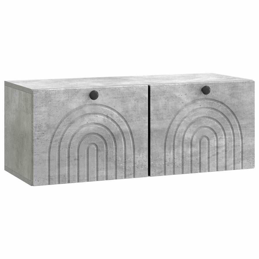 Wandbeugel TV-kast Betongrijs 78,5 x 31 x 30 cm Bewerkt hout