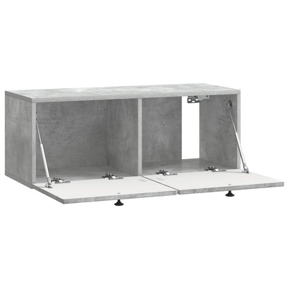 Wandbeugel TV-kast Betongrijs 78,5 x 31 x 30 cm Bewerkt hout