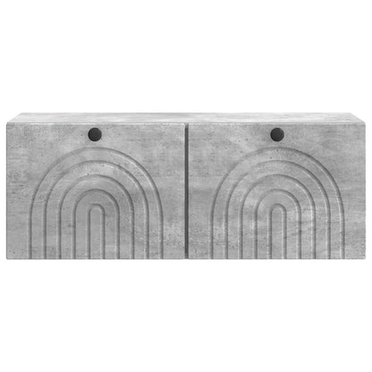 Wandbeugel TV-kast Betongrijs 78,5 x 31 x 30 cm Bewerkt hout