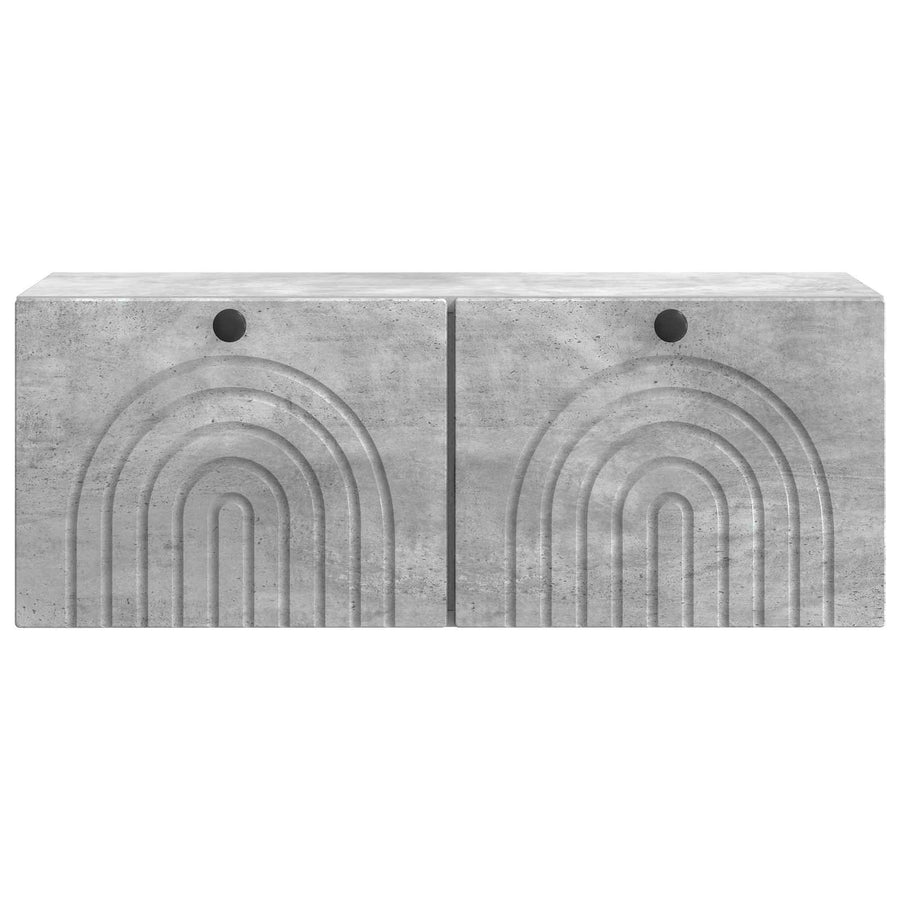 Wandbeugel TV-kast Betongrijs 78,5 x 31 x 30 cm Bewerkt hout