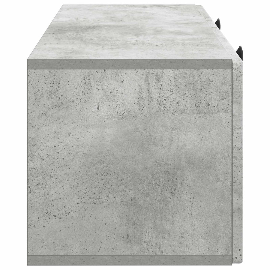 Wandbeugel TV-kast Betongrijs 78,5 x 31 x 30 cm Bewerkt hout