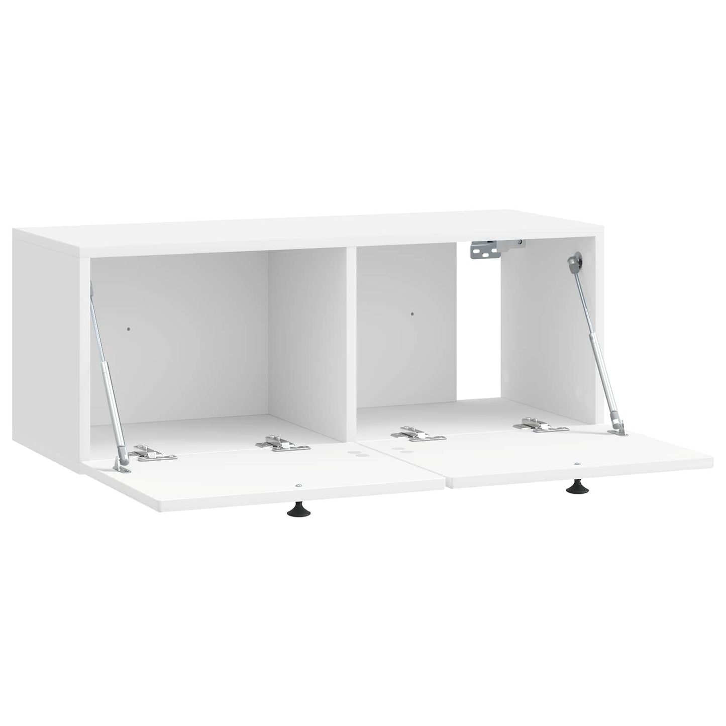 Wandbeugel TV-kast Hoogglans Wit 78,5 x 31 x 30 cm Bewerkt hout