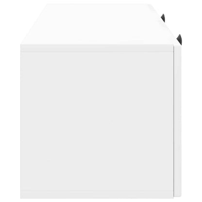 Wandbeugel TV-kast Hoogglans Wit 78,5 x 31 x 30 cm Bewerkt hout