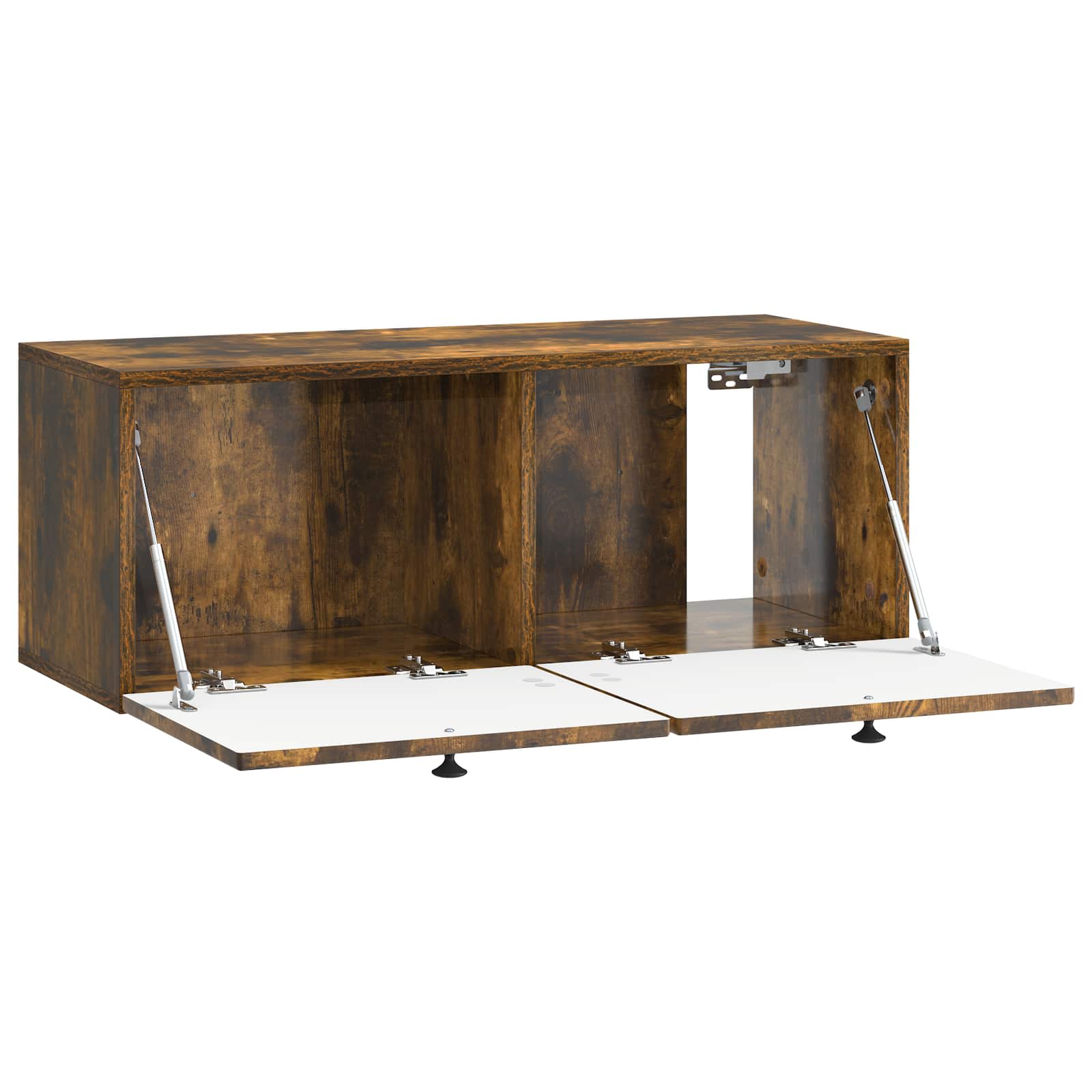 Wandbeugel TV-kast Gerookt eiken 78,5 x 31 x 30 cm Bewerkt hout