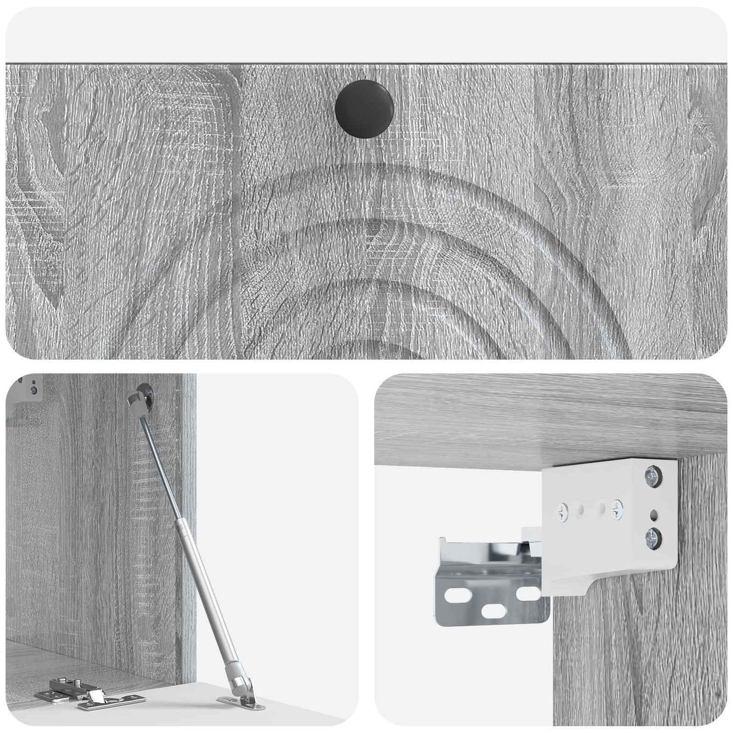 Wandbeugel TV-kast Grijs sonoma 78,5 x 31 x 30 cm Bewerkt hout