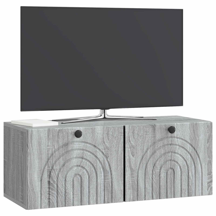Wandbeugel TV-kast Grijs sonoma 78,5 x 31 x 30 cm Bewerkt hout