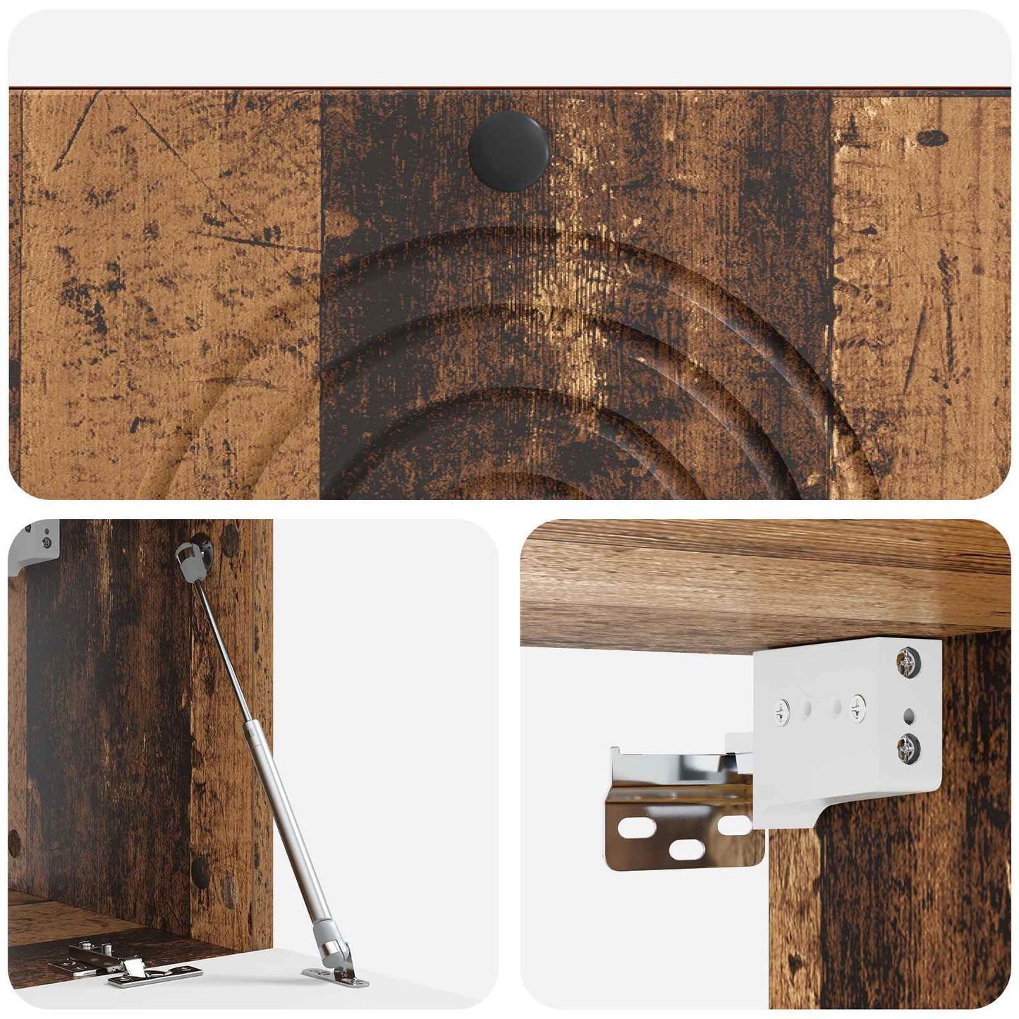 Wandbeugel TV-kast Oud hout 78,5 x 31 x 30 cm Bewerkt hout