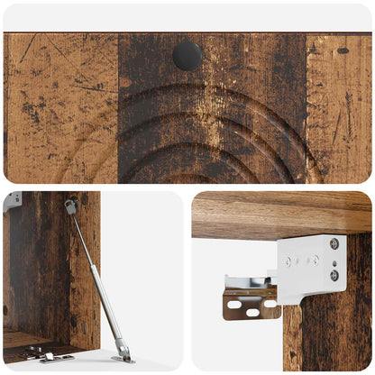 Wandbeugel TV-kast Oud hout 78,5 x 31 x 30 cm Bewerkt hout