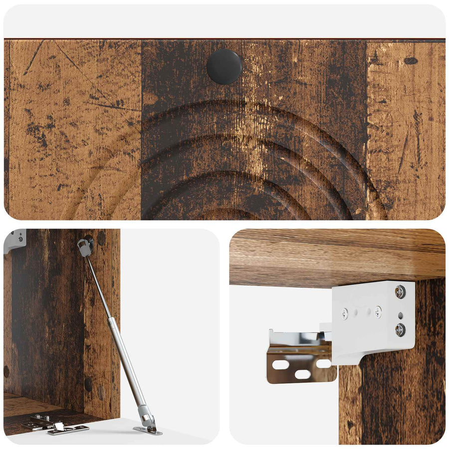 Wandbeugel TV-kast Oud hout 78,5 x 31 x 30 cm Bewerkt hout