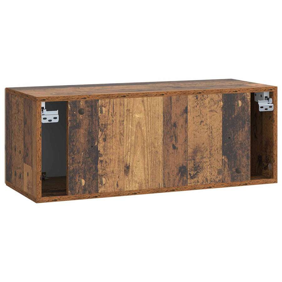 Wandbeugel TV-kast Oud hout 78,5 x 31 x 30 cm Bewerkt hout
