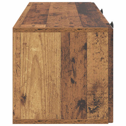 Wandbeugel TV-kast Oud hout 78,5 x 31 x 30 cm Bewerkt hout