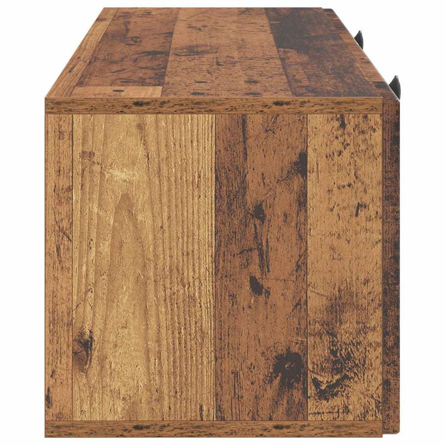 Wandbeugel TV-kast Oud hout 78,5 x 31 x 30 cm Bewerkt hout