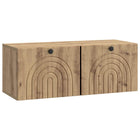 Wall bracket TV cabinet Artisanal oak 78.5 x 31 x 30 cm