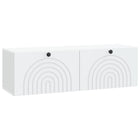 Tv-meubel 98x31x30 cm bewerkt hout wit