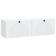 Tv-meubel 98x31x30 cm bewerkt hout wit