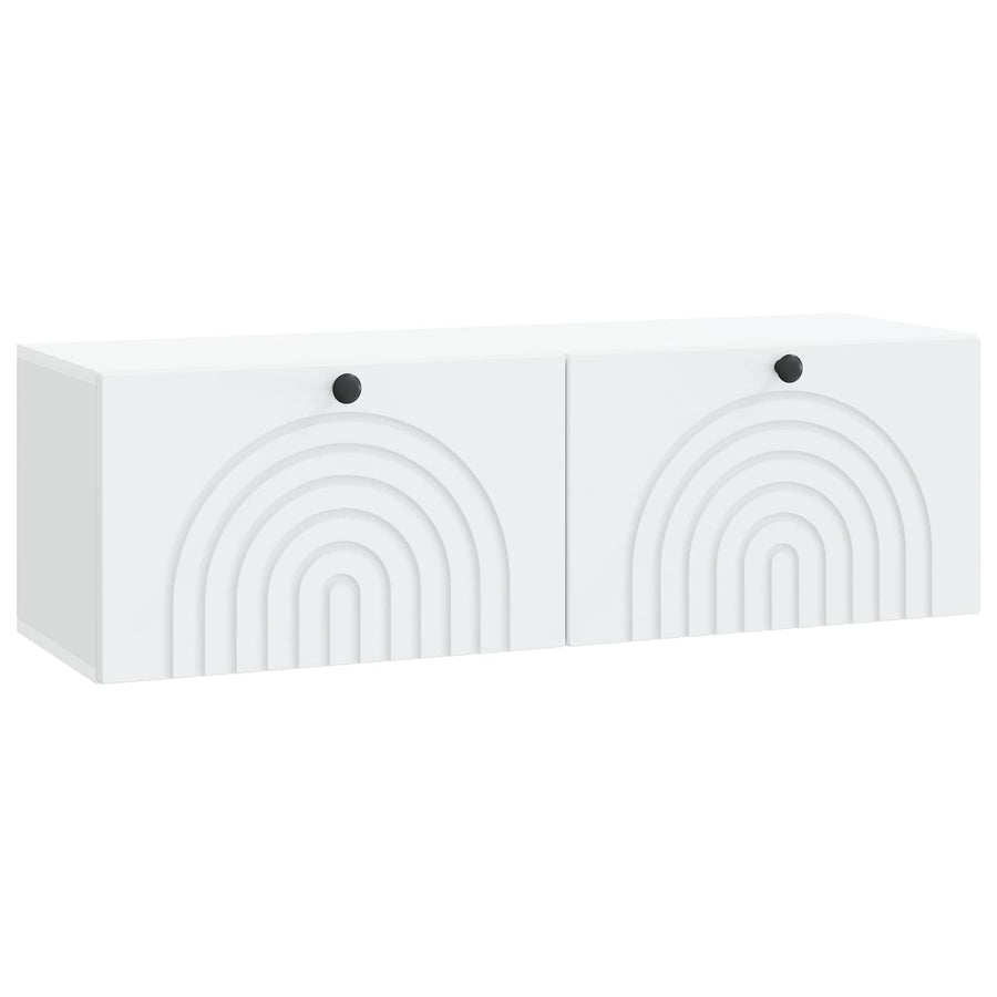 Wandbeugel TV-kast Wit 98 x 31 x 30 cm Bewerkt hout