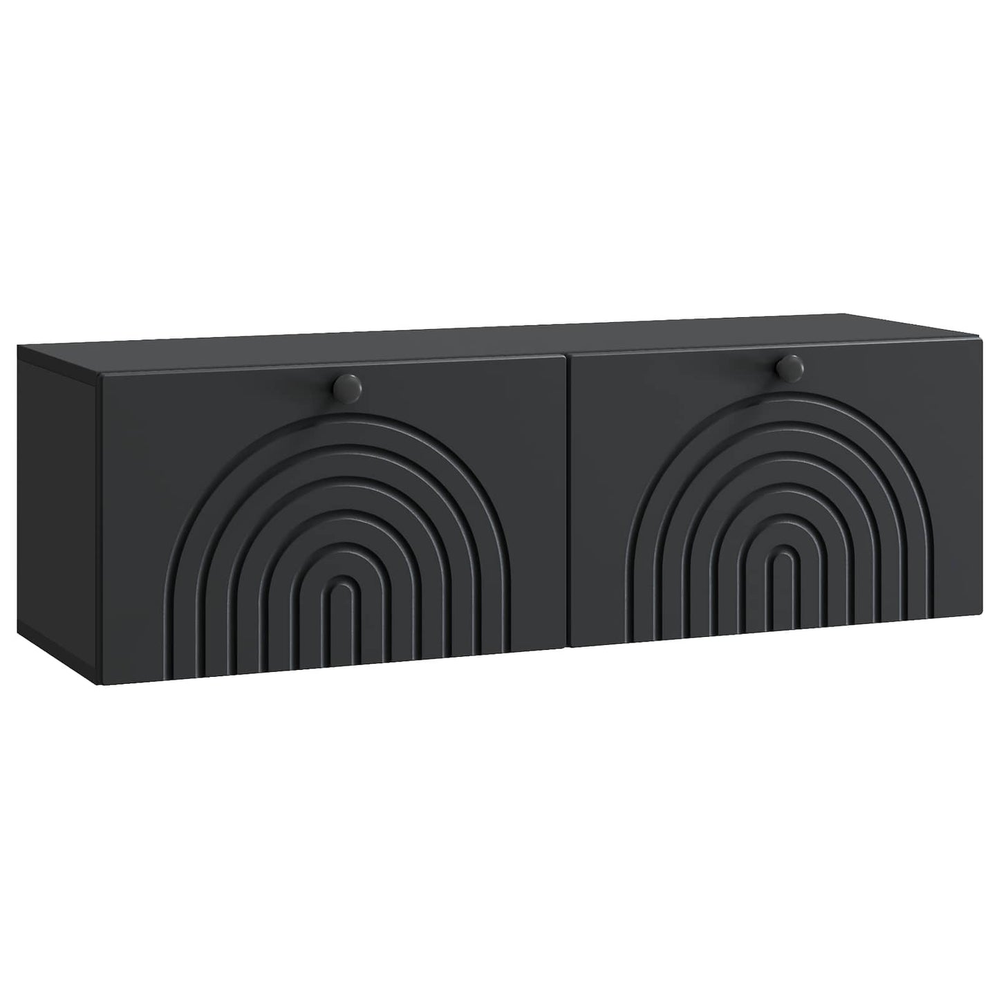 Wandbeugel TV-kast Zwart 98 x 31 x 30 cm Bewerkt hout