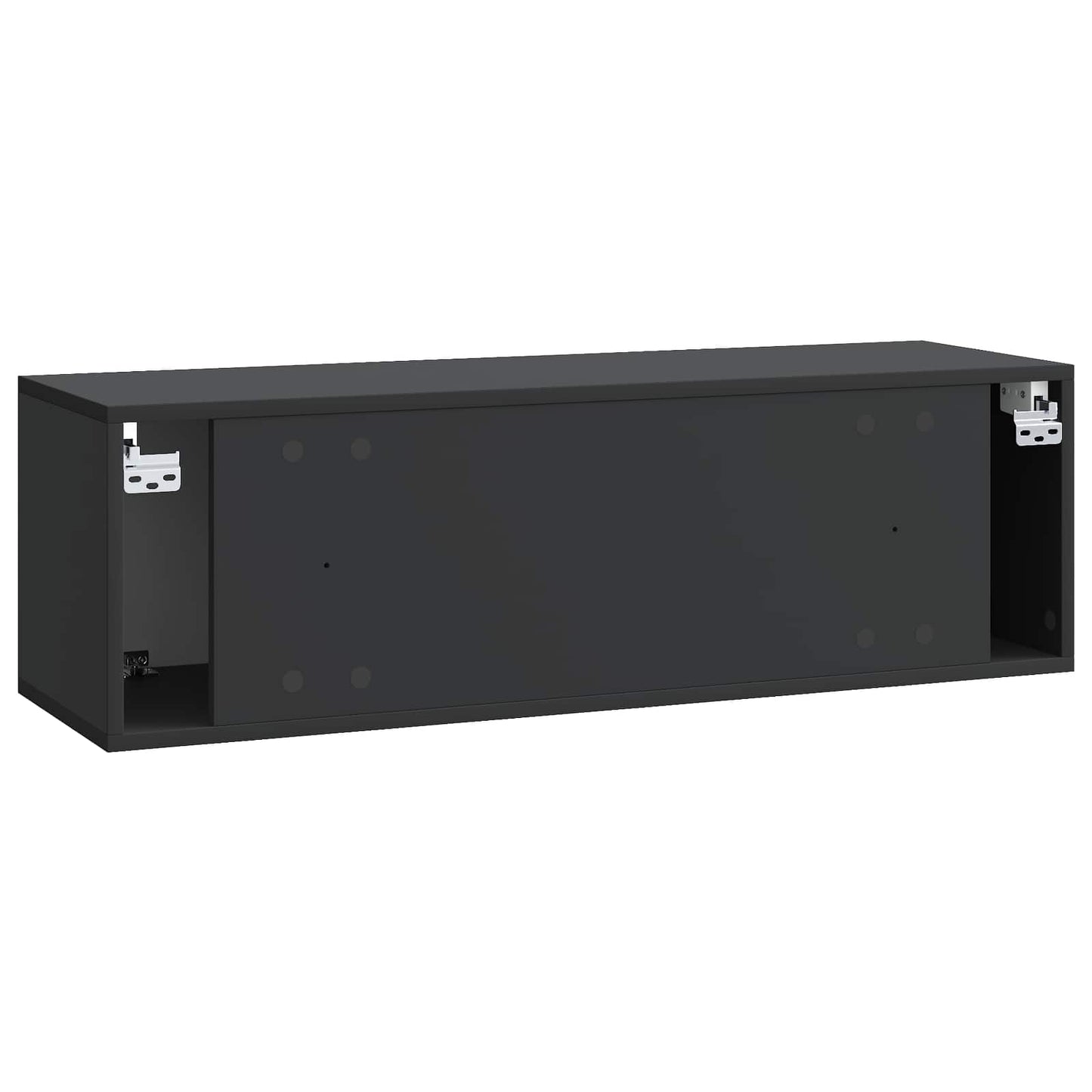 Wandbeugel TV-kast Zwart 98 x 31 x 30 cm Bewerkt hout