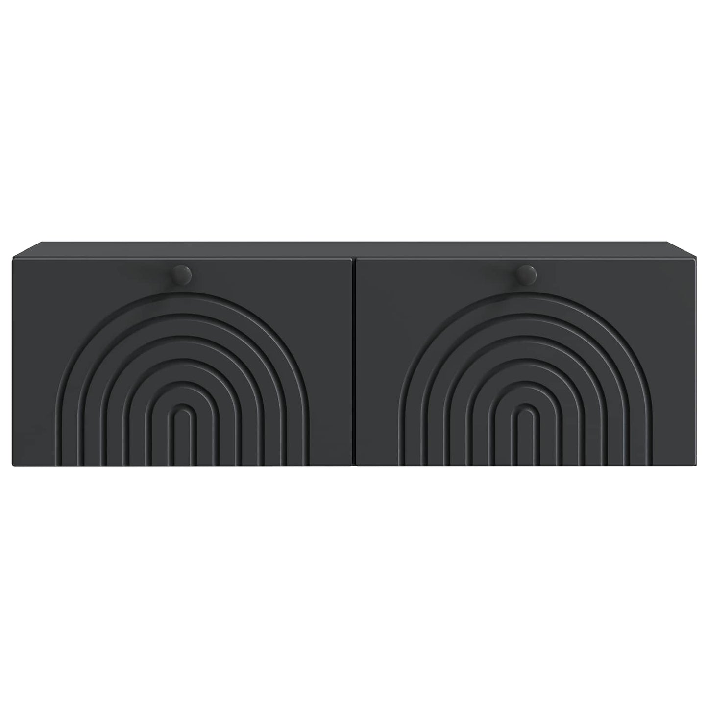 Wandbeugel TV-kast Zwart 98 x 31 x 30 cm Bewerkt hout