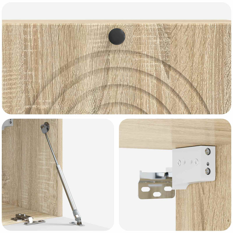 Wandbeugel TV-kast Sonoma Eiken 98 x 31 x 30 cm Bewerkt hout