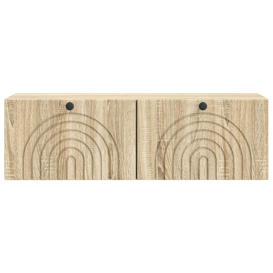 Wandbeugel TV-kast Sonoma Eiken 98 x 31 x 30 cm Bewerkt hout
