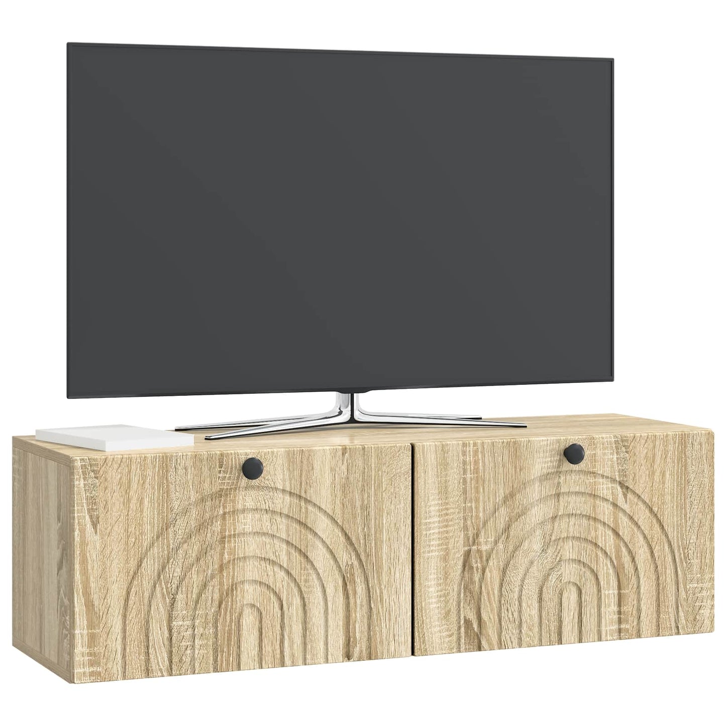 Wandbeugel TV-kast Sonoma Eiken 98 x 31 x 30 cm Bewerkt hout