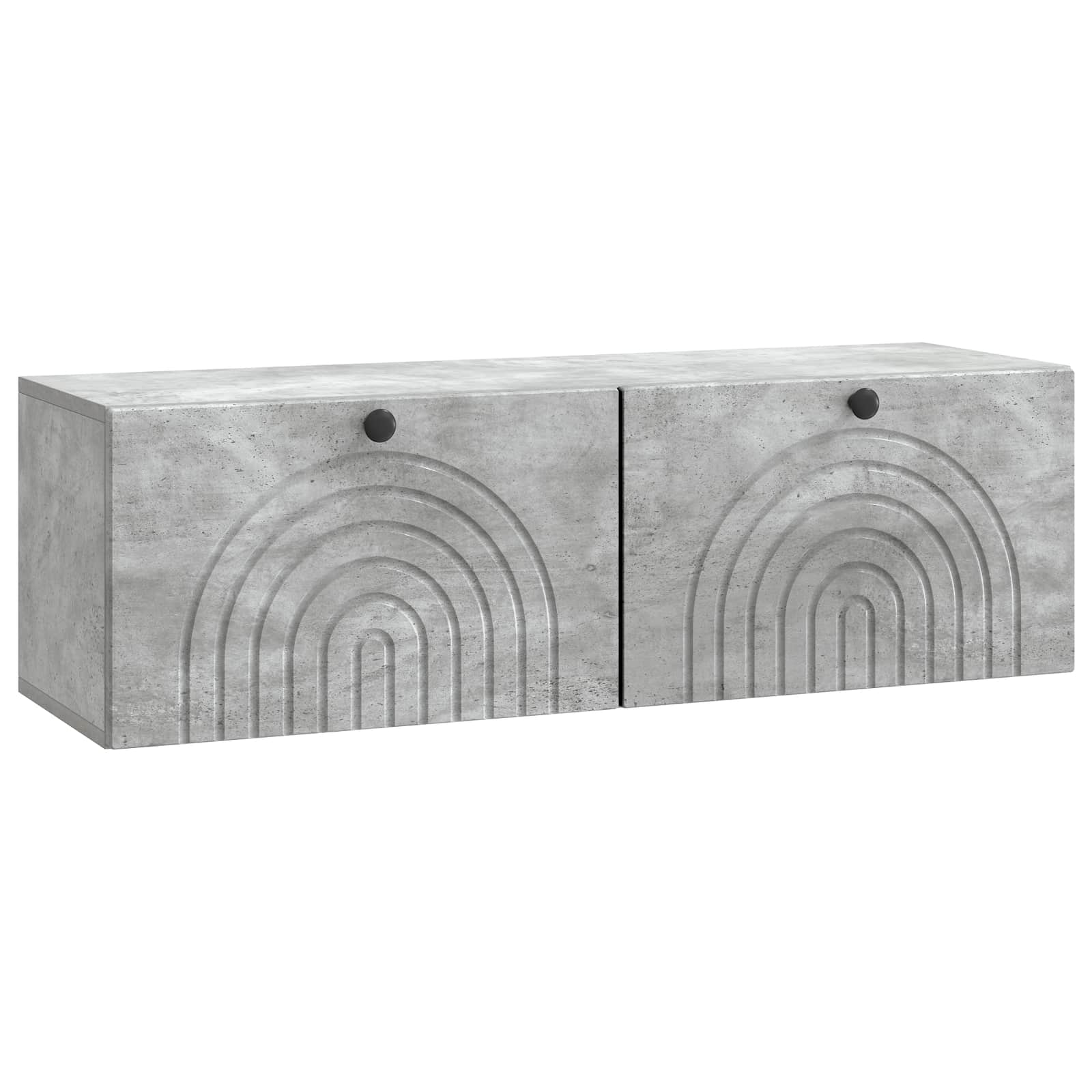 Wandbeugel TV-kast Betongrijs 98 x 31 x 30 cm Bewerkt hout