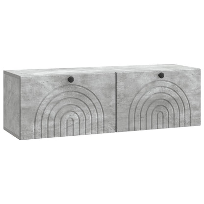 Wandbeugel TV-kast Betongrijs 98 x 31 x 30 cm Bewerkt hout