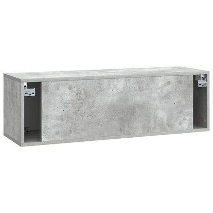 Wandbeugel TV-kast Betongrijs 98 x 31 x 30 cm Bewerkt hout
