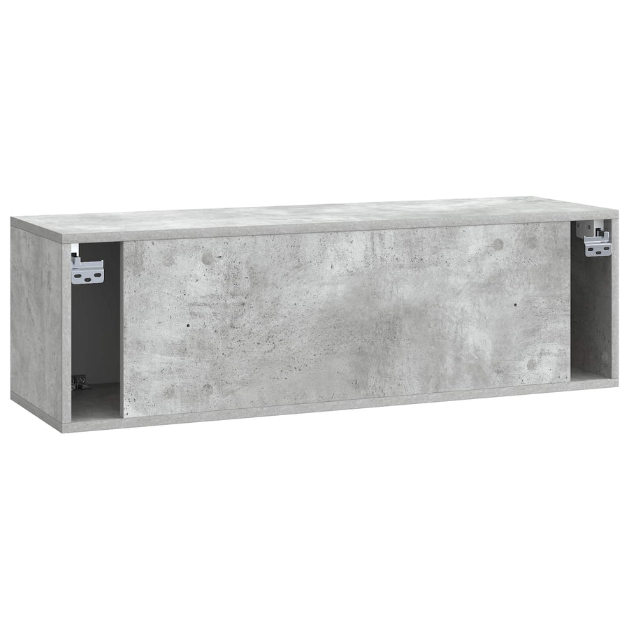 Wandbeugel TV-kast Betongrijs 98 x 31 x 30 cm Bewerkt hout