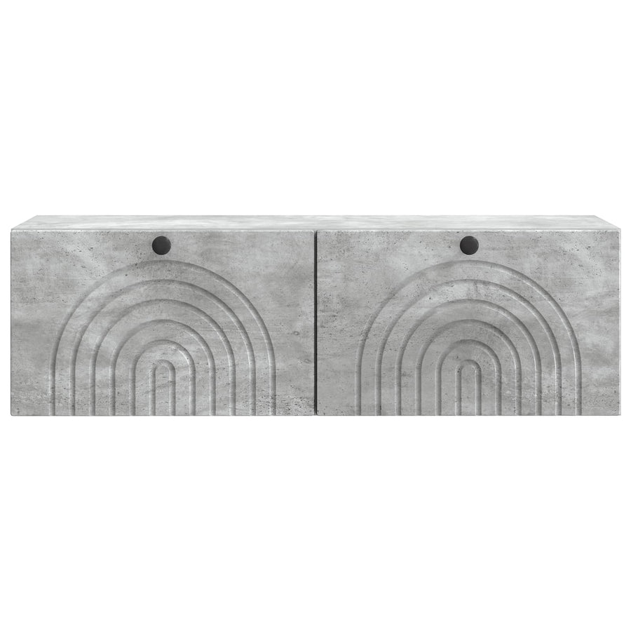 Wandbeugel TV-kast Betongrijs 98 x 31 x 30 cm Bewerkt hout