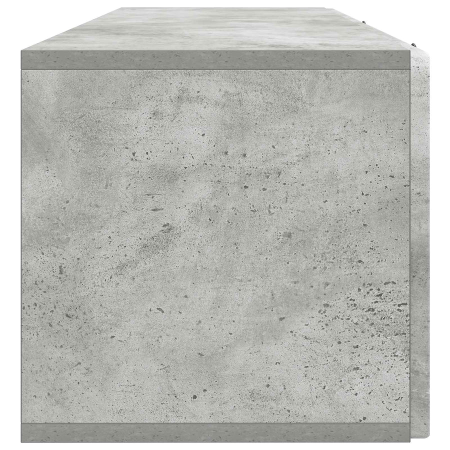 Wandbeugel TV-kast Betongrijs 98 x 31 x 30 cm Bewerkt hout
