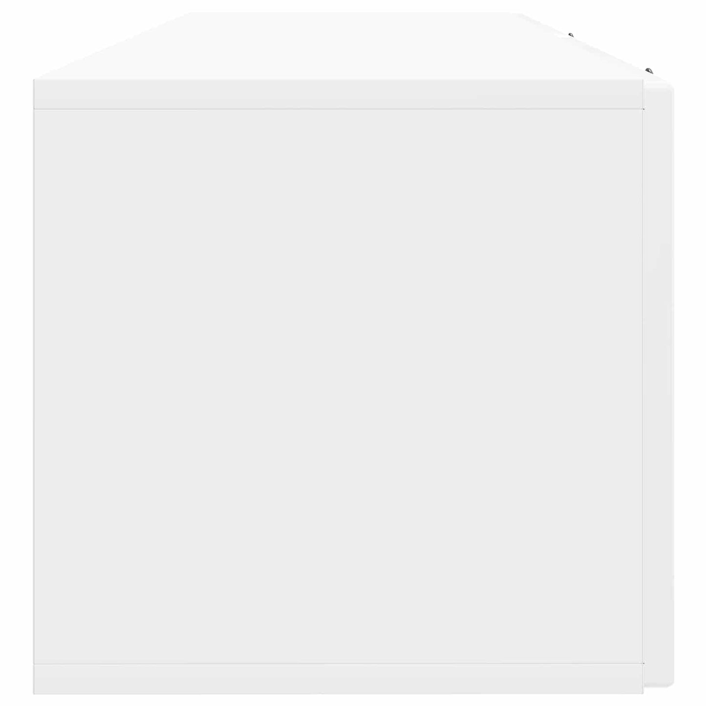 Wandbeugel TV-kast Hoogglans Wit 98 x 31 x 30 cm Bewerkt hout