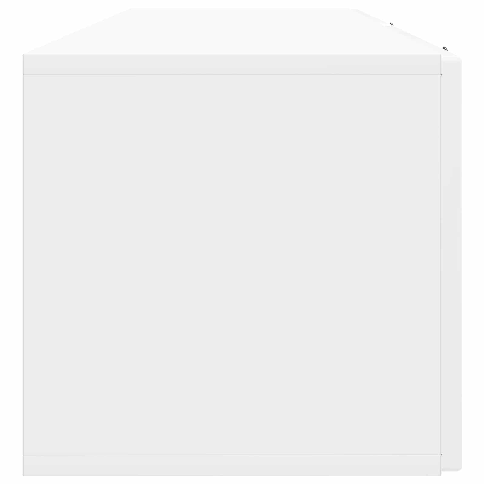 Wandbeugel TV-kast Hoogglans Wit 98 x 31 x 30 cm Bewerkt hout