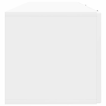 Wandbeugel TV-kast Hoogglans Wit 98 x 31 x 30 cm Bewerkt hout