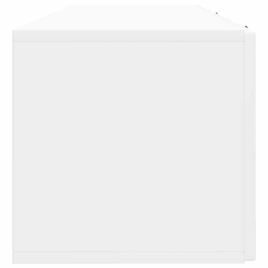 Wandbeugel TV-kast Hoogglans Wit 98 x 31 x 30 cm Bewerkt hout