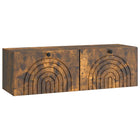 Wall-mounted TV cabinet Smoked oak 98 x 31 x 30 cm Engineered wood