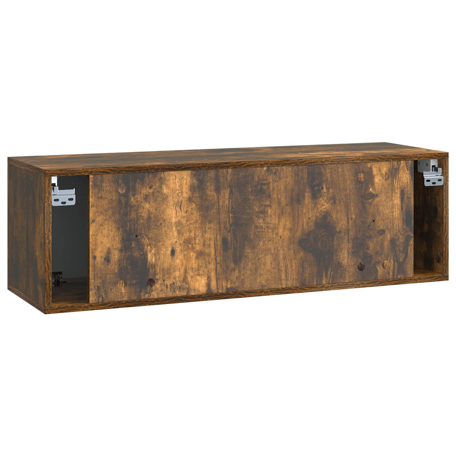 Wandbeugel TV-kast Gerookt eiken 98 x 31 x 30 cm Bewerkt hout