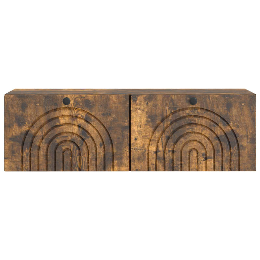 Wandbeugel TV-kast Gerookt eiken 98 x 31 x 30 cm Bewerkt hout