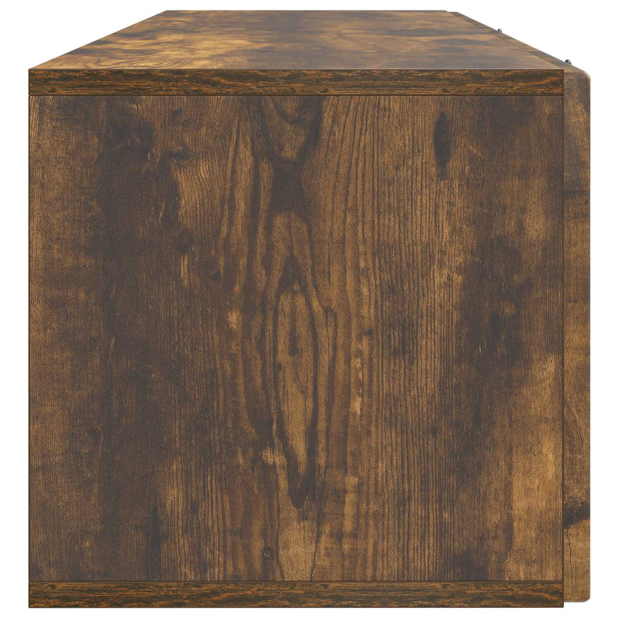 Wandbeugel TV-kast Gerookt eiken 98 x 31 x 30 cm Bewerkt hout